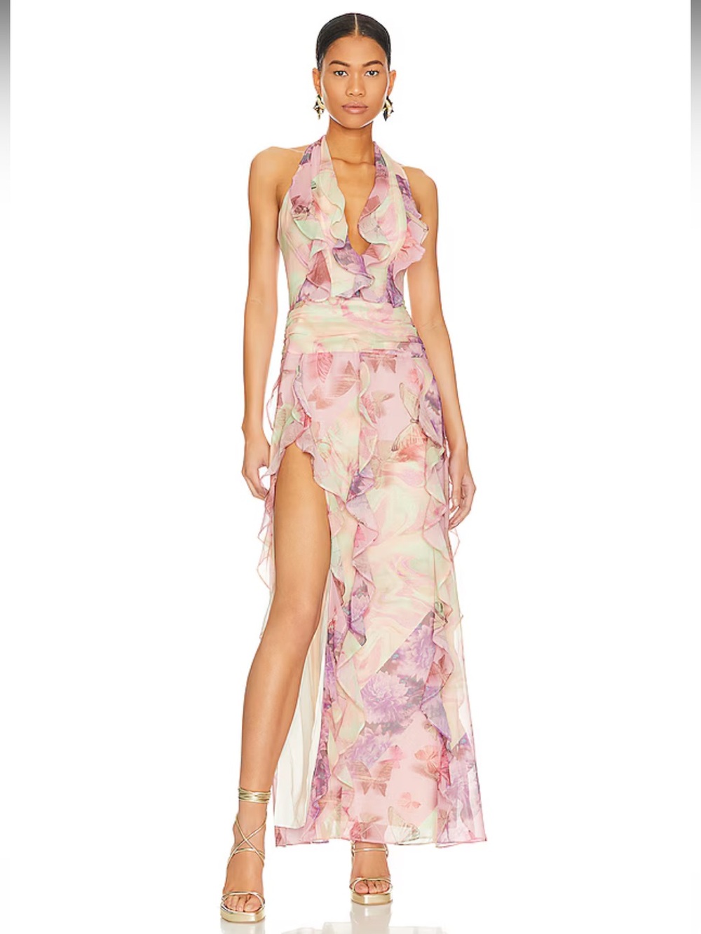 NWT!  NBD Divya Maxi Dress in Patchwork Multi